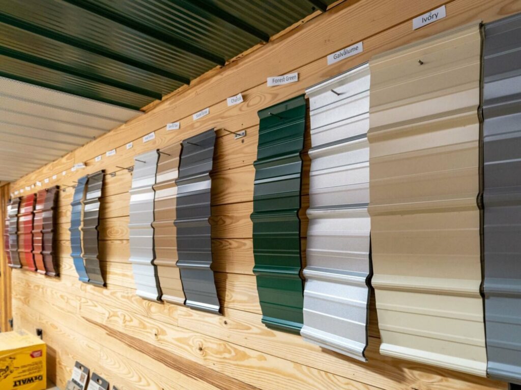 Photo of color panel options at Watson Metals